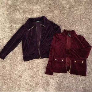 Two Ralph Lauren velour sweatpant suits sets